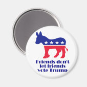 友人がトランプ磁石を投票を許可しない マグネット (正面/裏面)