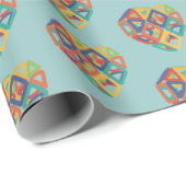 友人が互いを構築し合うマグネットタイルハート ラッピングペーパー (ロールコーナー)