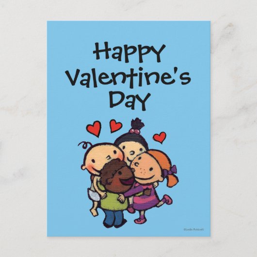 友人が付いているレスリーPatricelliのグループの抱擁 シーズンポストカード (正面)