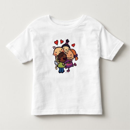 友人が付いているレスリーPatricelliのグループの抱擁 トドラーTシャツ (正面)