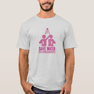 友人が付いている水シャワーを救って下さい Tシャツ