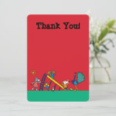 友人が付いている運動場のMaisy サンキューカード (スタンド正面)