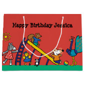 友人が付いている運動場のMaisy ラージペーパーバッグ (正面)