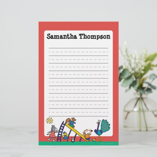 友人が付いている運動場のMaisy 便箋 (スタンド正面)