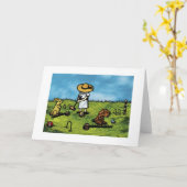 友人が付いているCroquet カード (黄色い花)