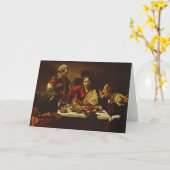 友人が付いているEmmausの夕食 カード (黄色い花)