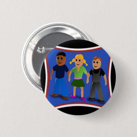 友人が手を握っている –  缶バッジ (正面&裏面)