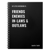 友人が法律に違反するおもしろい ノートブック (正面)