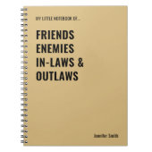 友人が法律に違反するおもしろい ノートブック (正面)