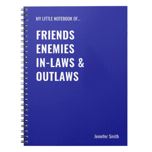 友人が法律に違反するおもしろい ノートブック (正面)