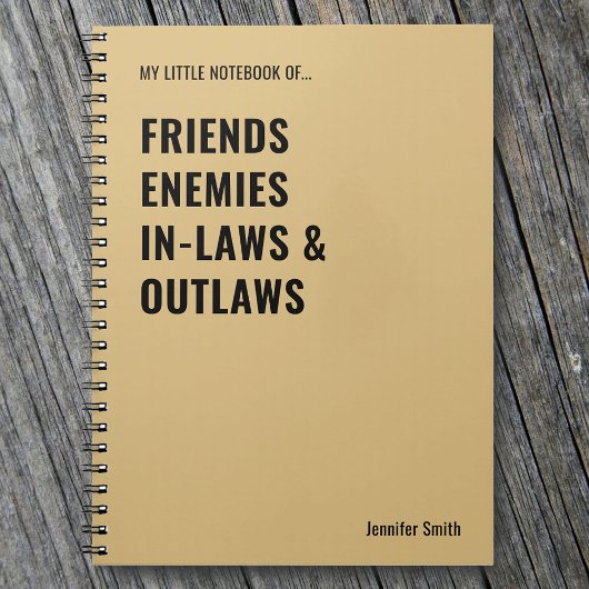 友人が法律に違反するおもしろい ノートブック