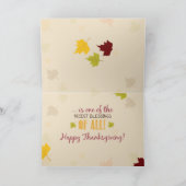 友人たちに感謝の贈り離れ物を シーズンカード (内部)