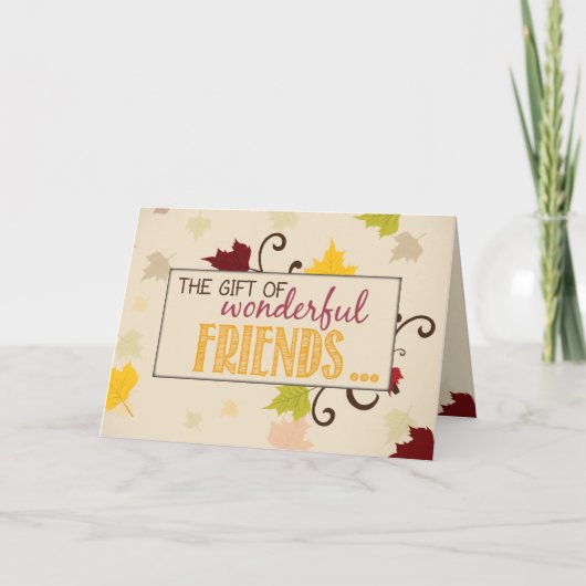 友人たちに感謝の贈り離れ物を シーズンカード (正面)
