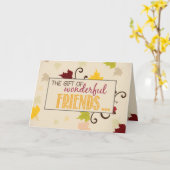 友人たちへの親しみやすい葉贈り物 カード (黄色い花)