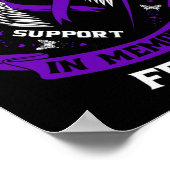 友人てんかんアワレンのかわいいメモリアルギフト紛失 ポスター (角)