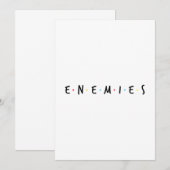 友人ではない敵おもしろい 招待状 (正面/裏面)