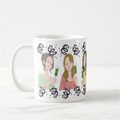 友人とおもしろいの笑い声と良い時 コーヒーマグカップ (左)