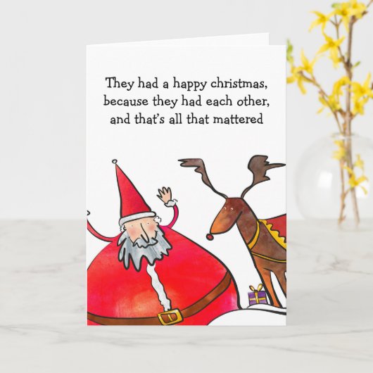 友人とのクリスマス カード (黄色い花)