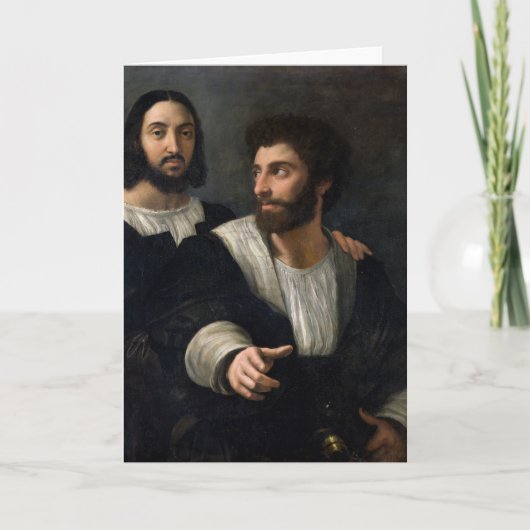 友人との自画像 カード (正面)