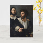 友人との自画像 カード (黄色い花)