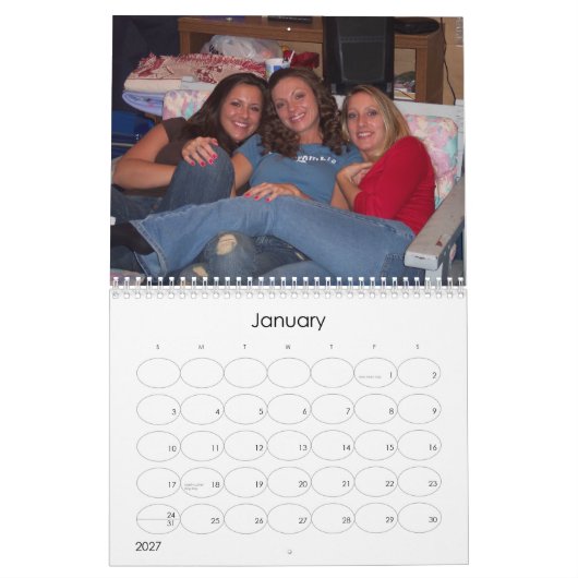 友人との2006年のおもしろい カレンダー (1月 2027)