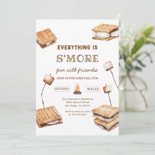 友人とのS'moreおもしろいはパーティーを吸う 招待状 (スタンド正面)