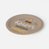 友人とのS'moreおもしろいBonfireバースデーパーティー ペーパープレート (アングル)