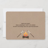 友人とのS'moreおもしろいBonfireバースデーパーティー 招待状 (裏面)