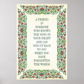 友人とは、あなたの歌の中でその曲を知っている人である ポスター (正面)