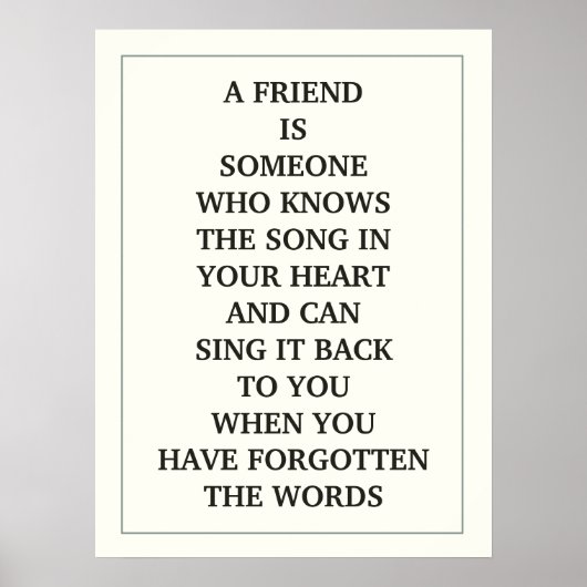 友人とは、あなたの歌の中でその曲を知っている人である ポスター (正面)