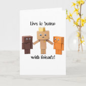 友人とよくして下さい カード (黄色い花)