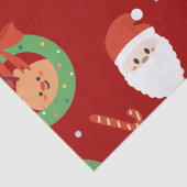 友人とキャンディーキャンを持つクリスマスサンタ 薄葉紙 (詳細)