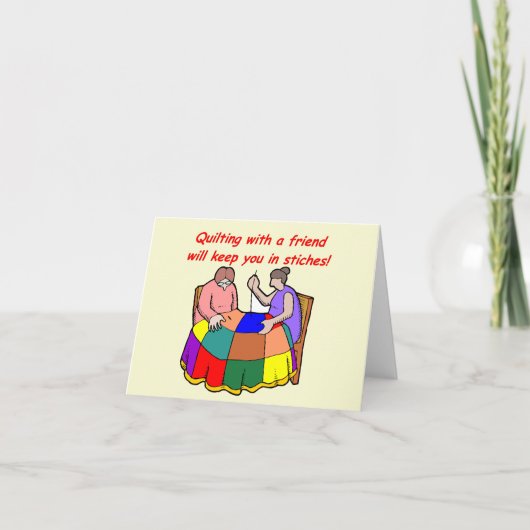 友人とキルトにすること カード (正面)