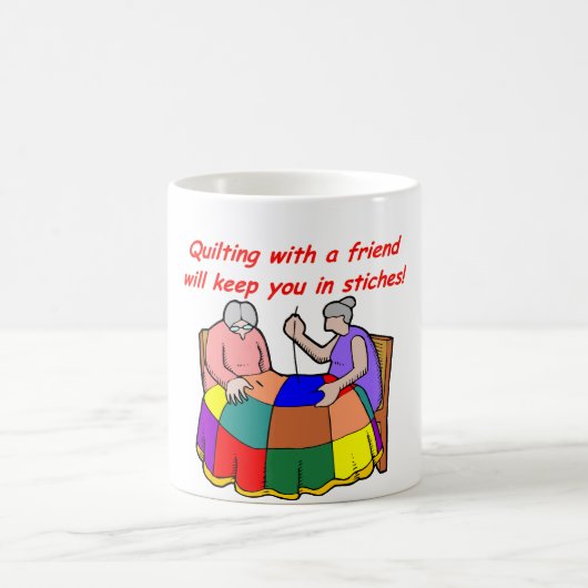 友人とキルトにすること コーヒーマグカップ (中央)