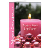 友人とパートナーのメリークリスマスカード (正面)