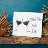 友人とワインより古い、芸術の贈り物より良い フォトプラーク (側面)