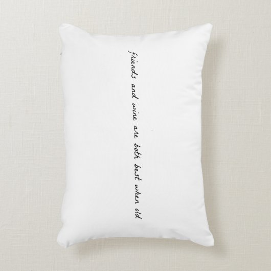 友人とワインアクセント枕 アクセントクッション (正面(垂直))