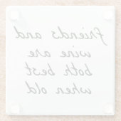 友人とワイングラスのコースター ガラスコースター (裏面)