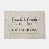 友人と家族が集まるパーソナライズされた ドアマット (正面)