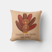 友人と家族に感謝トルコを追加文字 クッション (正面)
