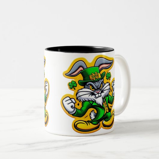 友人と家族のための2つの写真の贈り物 ツートーンマグカップ (正面右)