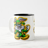 友人と家族のための2つの写真の贈り物 ツートーンマグカップ (正面左)