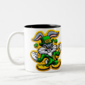 友人と家族のための2つの写真の贈り物 ツートーンマグカップ (左)