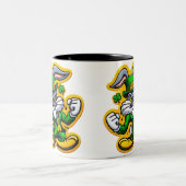 友人と家族のための2つの写真の贈り物 ツートーンマグカップ (中央)