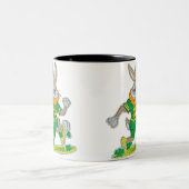 友人と家族のための2枚の写真ギフト ツートーンマグカップ (中央)