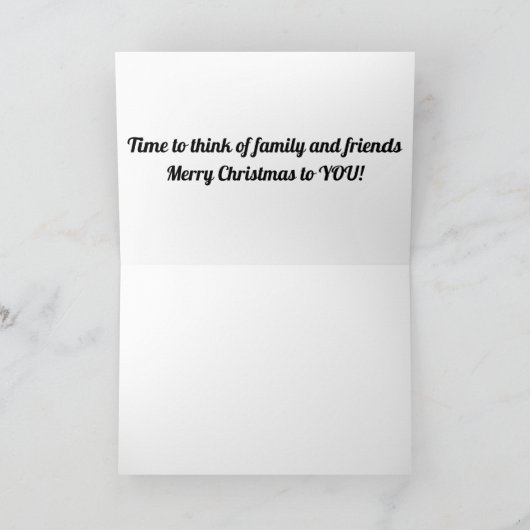 **友人と家族**クリスマスの願い シーズンカード (内部)