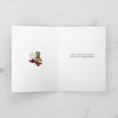 友人と彼女の家族のためのクリスマス – ヴィンテージサンタ シーズンカード (内部)