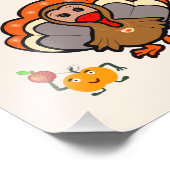 友人と感謝祭の七面鳥 フォトプリント            (角)