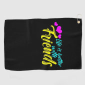 友人と暮らすのは好い ゴルフタオル (横)