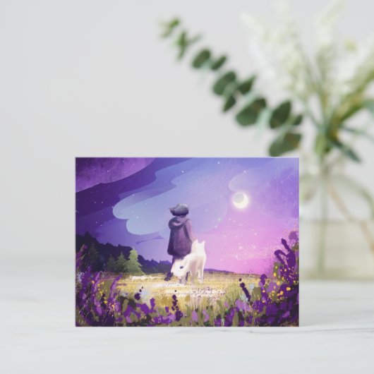 友人と歩く ポストカード (スタンド正面)